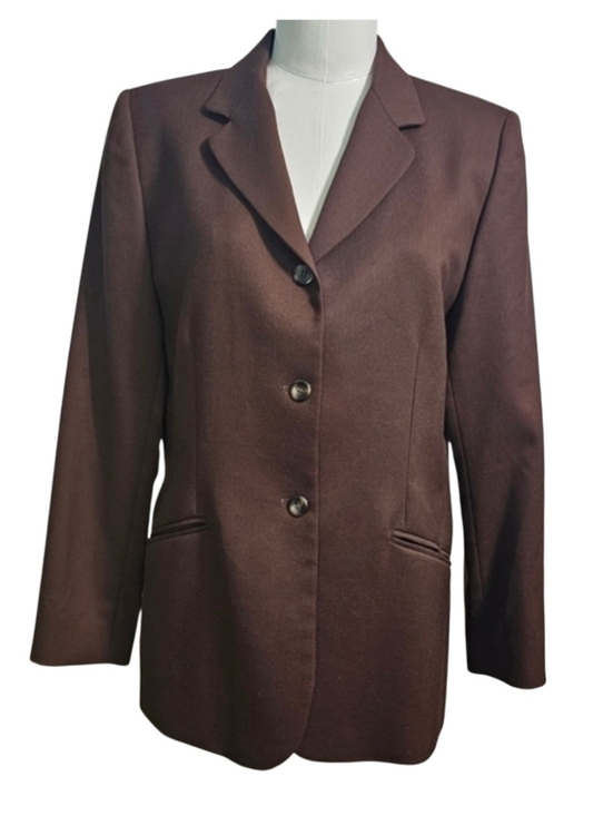 Pendleton Jackets & Blazers - Pendleton Virgin Wool Women's Brown Preppy Blazer Jacket Size 10